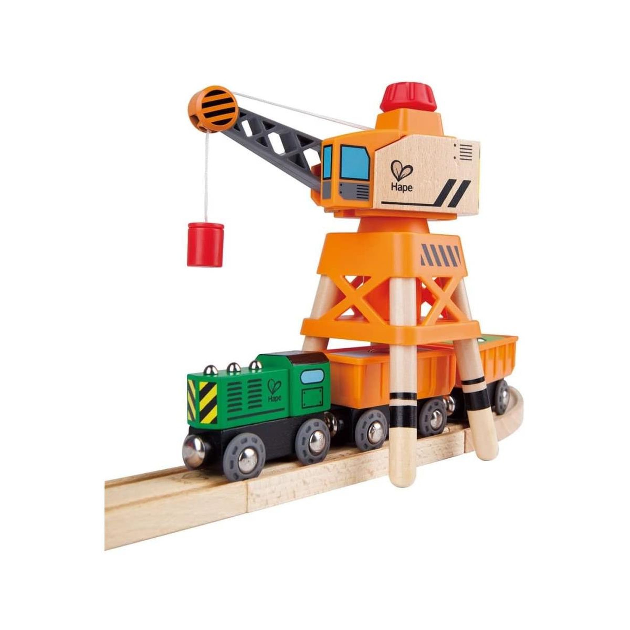 Voir la diapositive 2 : Hape Grande grue orange 360 degres