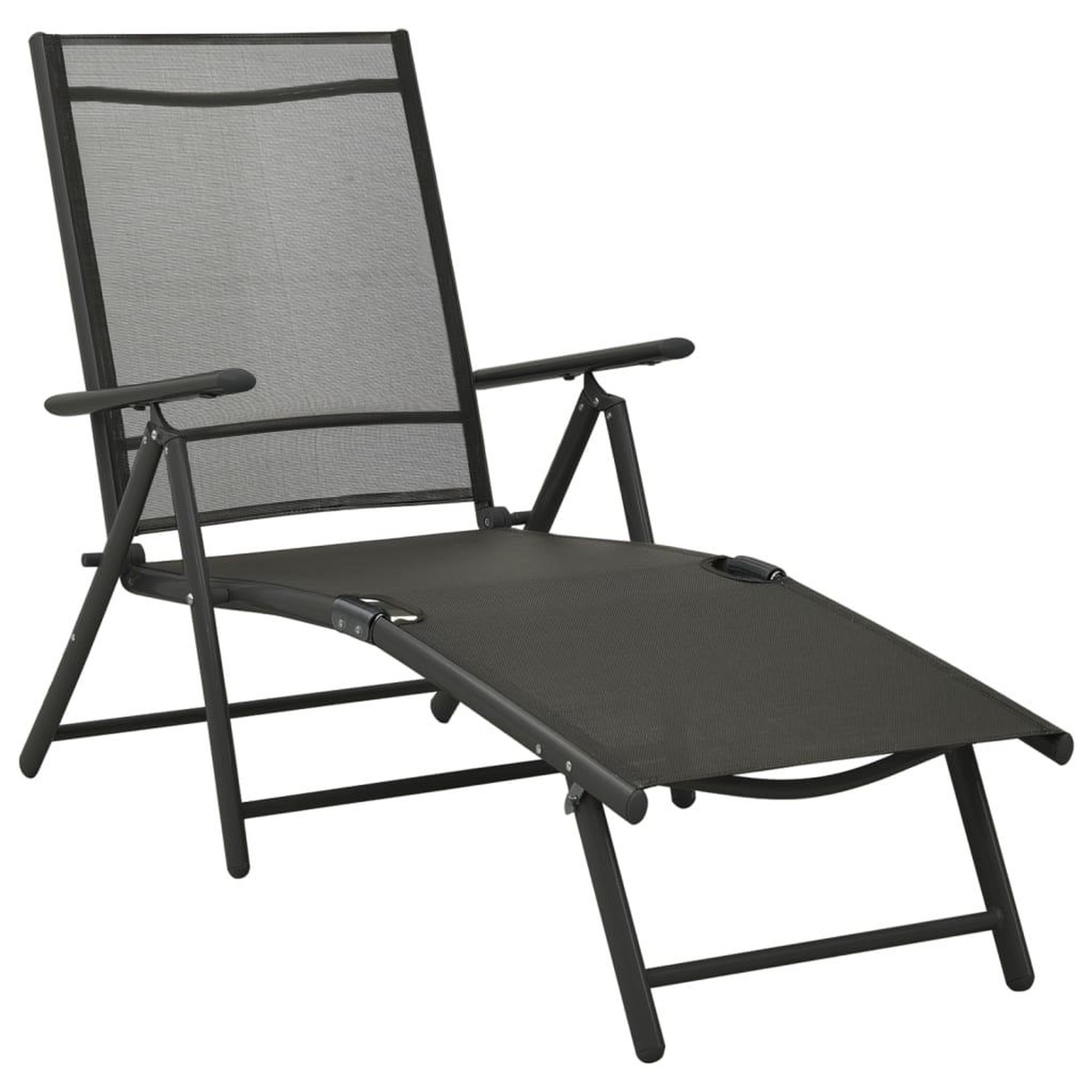 Voir la diapositive 5 : VIDAXL Ensemble a manger de jardin 10 pcs noir et anthracite