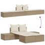 Voir la diapositive 3 : VIDAXL Chaise longue double avec coussins beige resine tressee