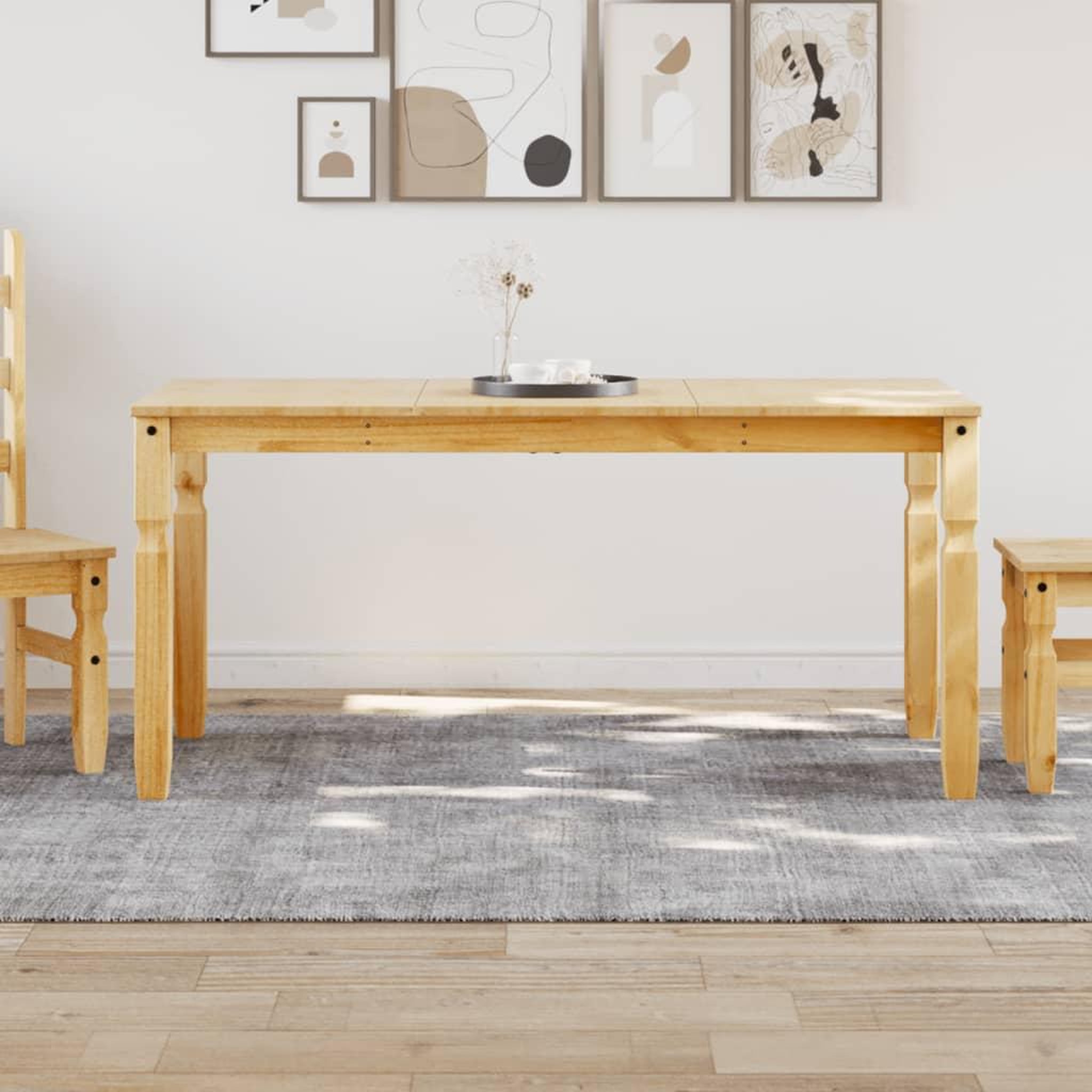 VIDAXL Table a manger  160x80x75 cm bois massif de pin