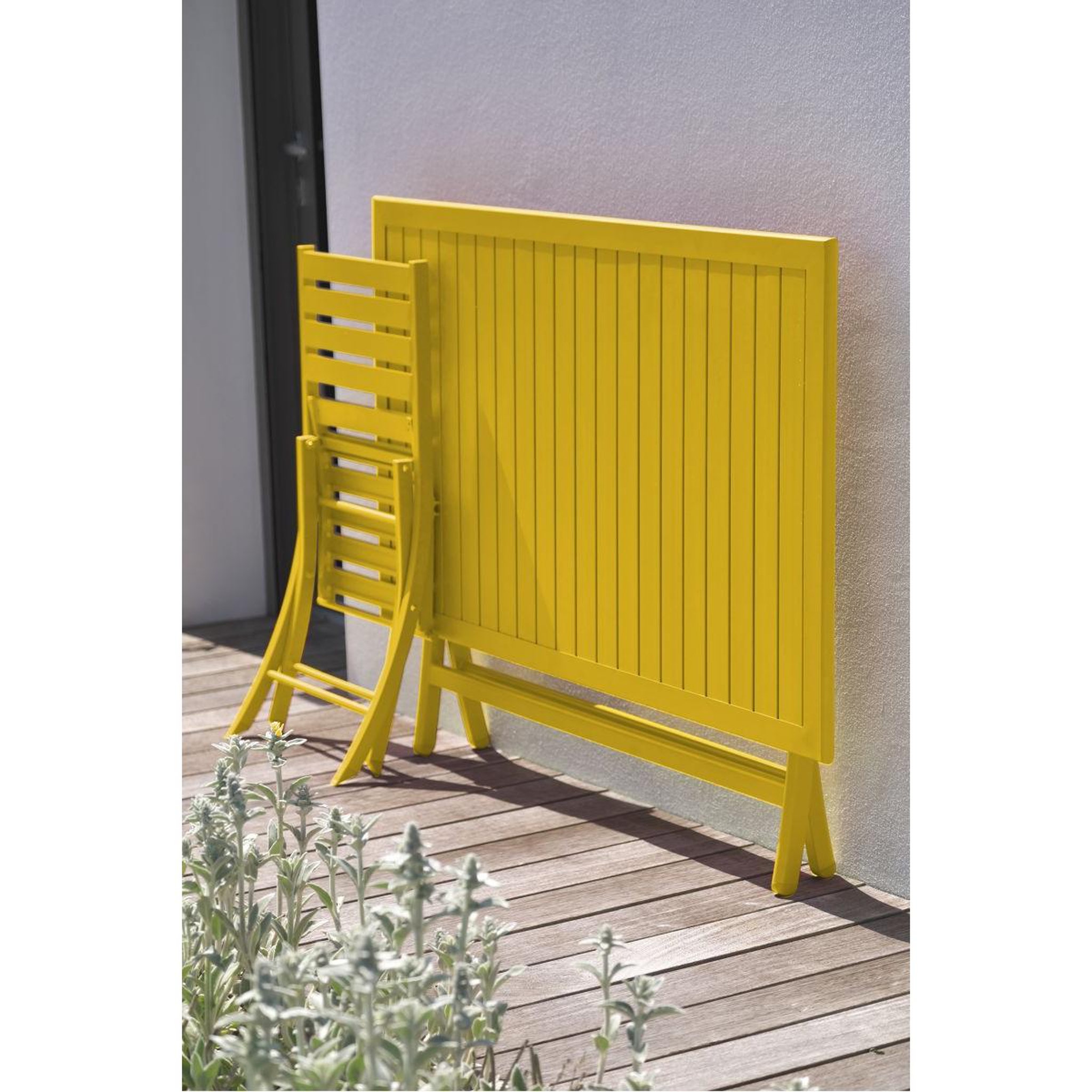 Voir la diapositive 4 : Paris Prix Table de jardin pliante  marius  140cm moutarde