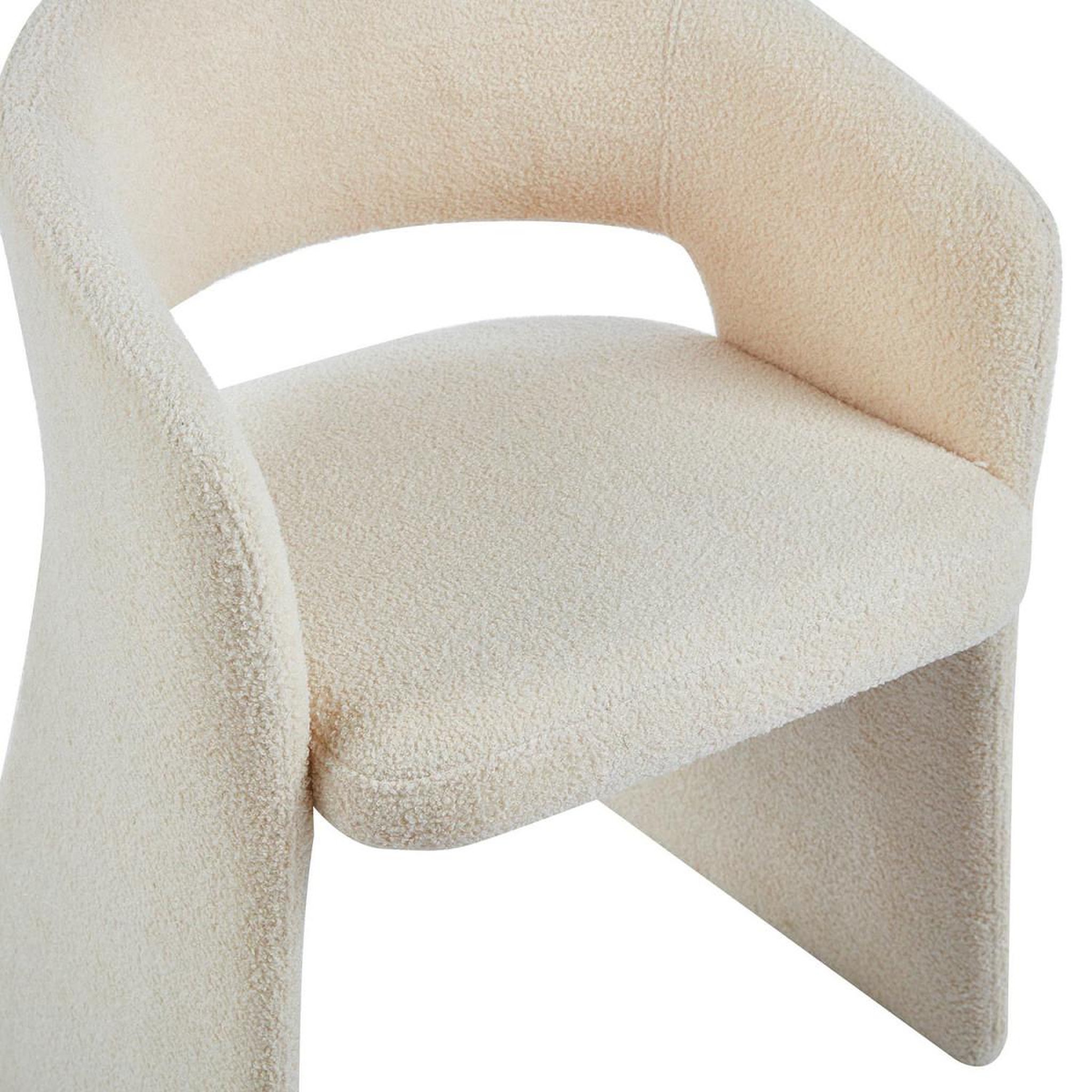 Voir la diapositive 6 : Paris Prix Lot de 8 chaises tissu bouclette  ezra  81cm crème