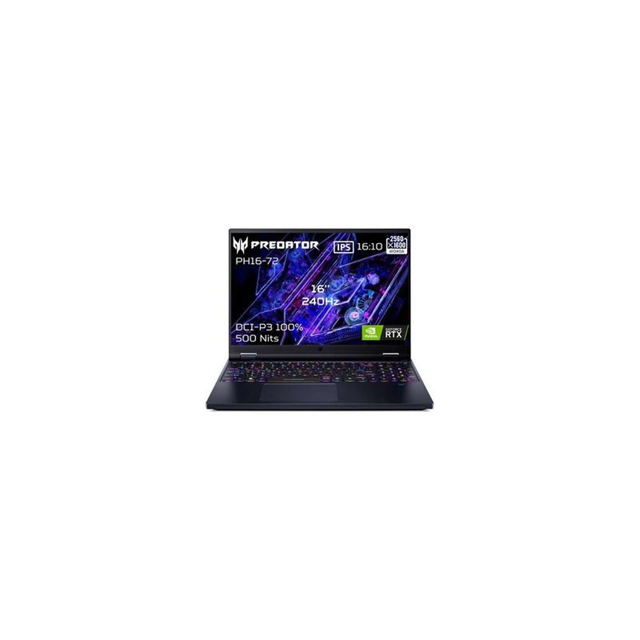 Voir la diapositive 1 : ACER PC portable Acer Predator Helios 16 PH16 72 799D 16 WQXGA 240 Hz Intel Core i7 32 Go RAM 2 To SSD Nvidia GeForce RTX 4070 Noir