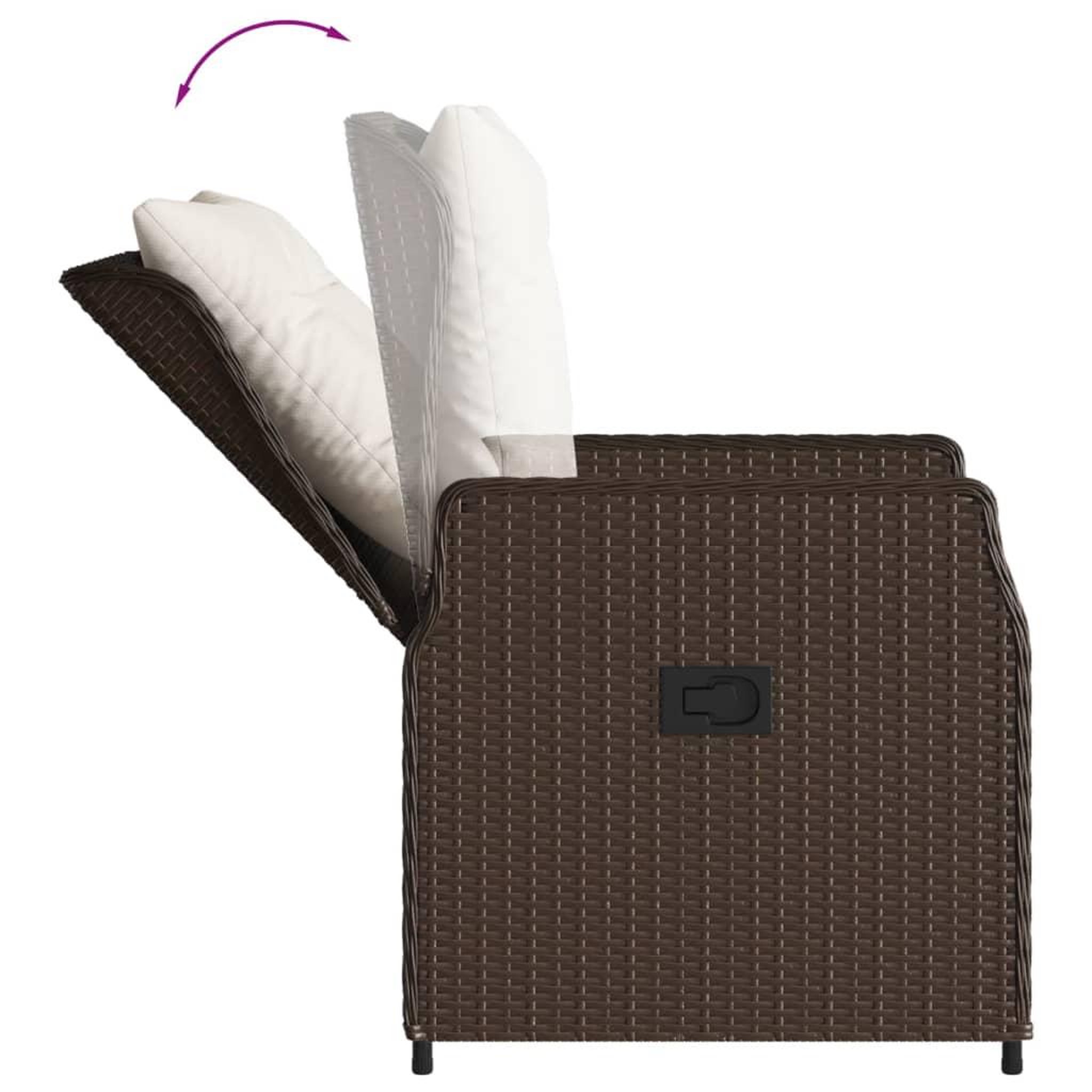 Voir la diapositive 5 : VIDAXL Ensemble a manger de jardin et coussins 9 pcs marron poly rotin