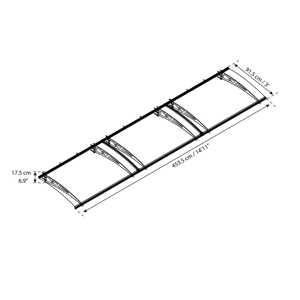 Canopia by PALRAM Marquise CANOPY ALTAIR 4500 Gris anthracite