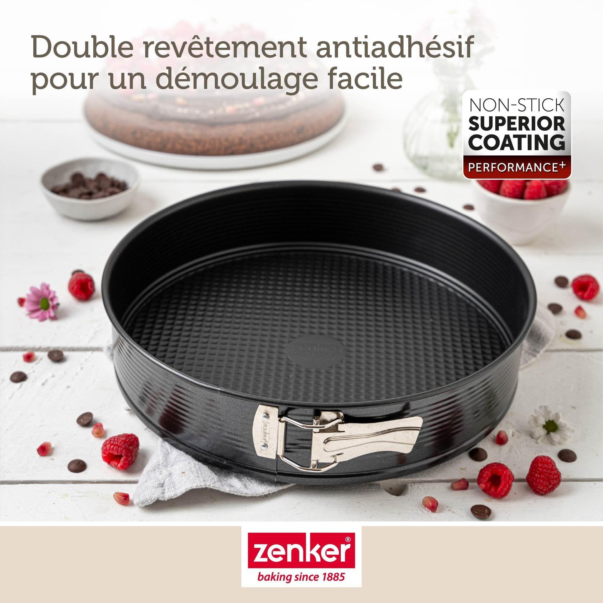 Voir la diapositive 5 : ZENKER Moule à manqué à charnière 28 cm zenker perfectback+