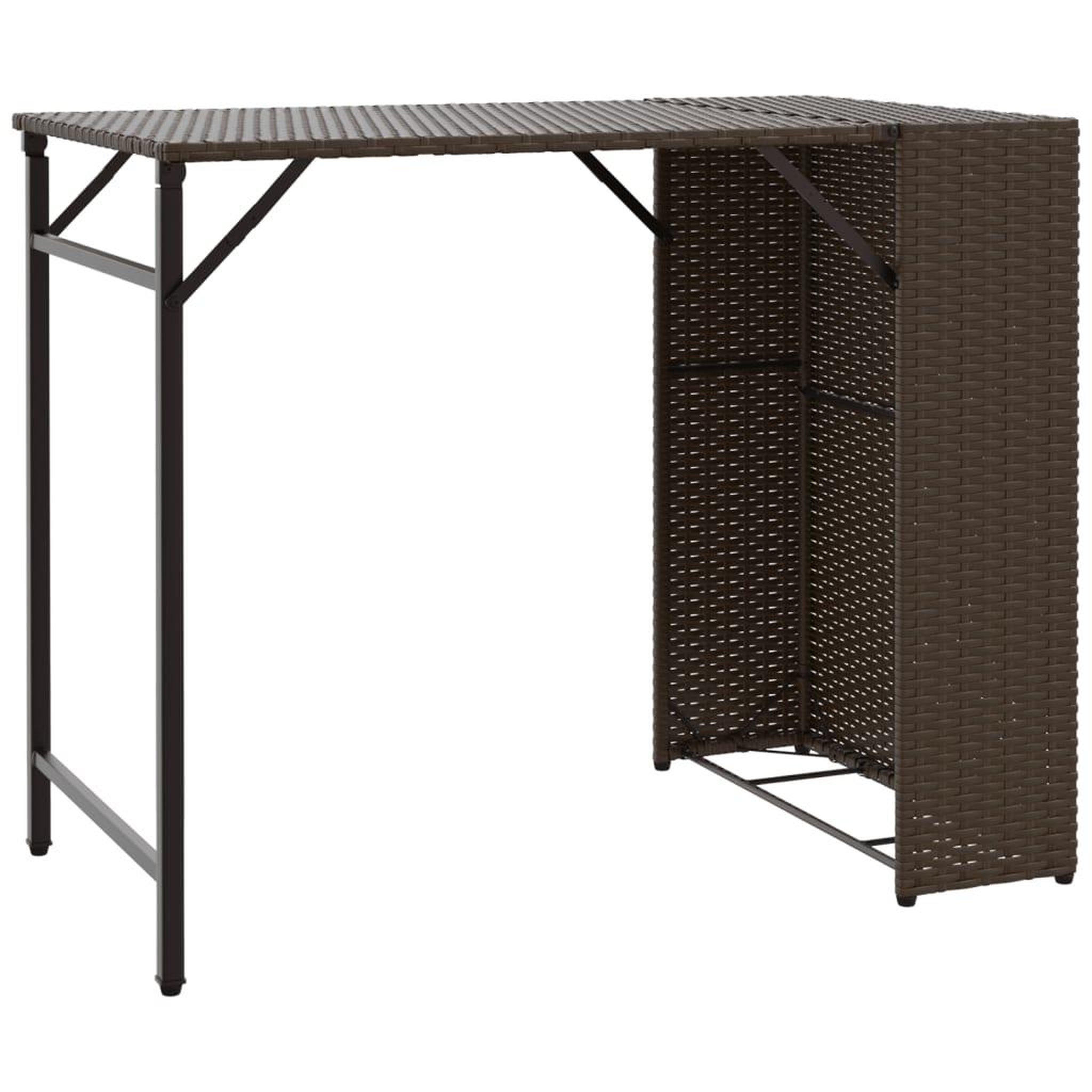 Voir la diapositive 4 : VIDAXL Ensemble a manger de jardin 5 pcs pliable marron resine tressee