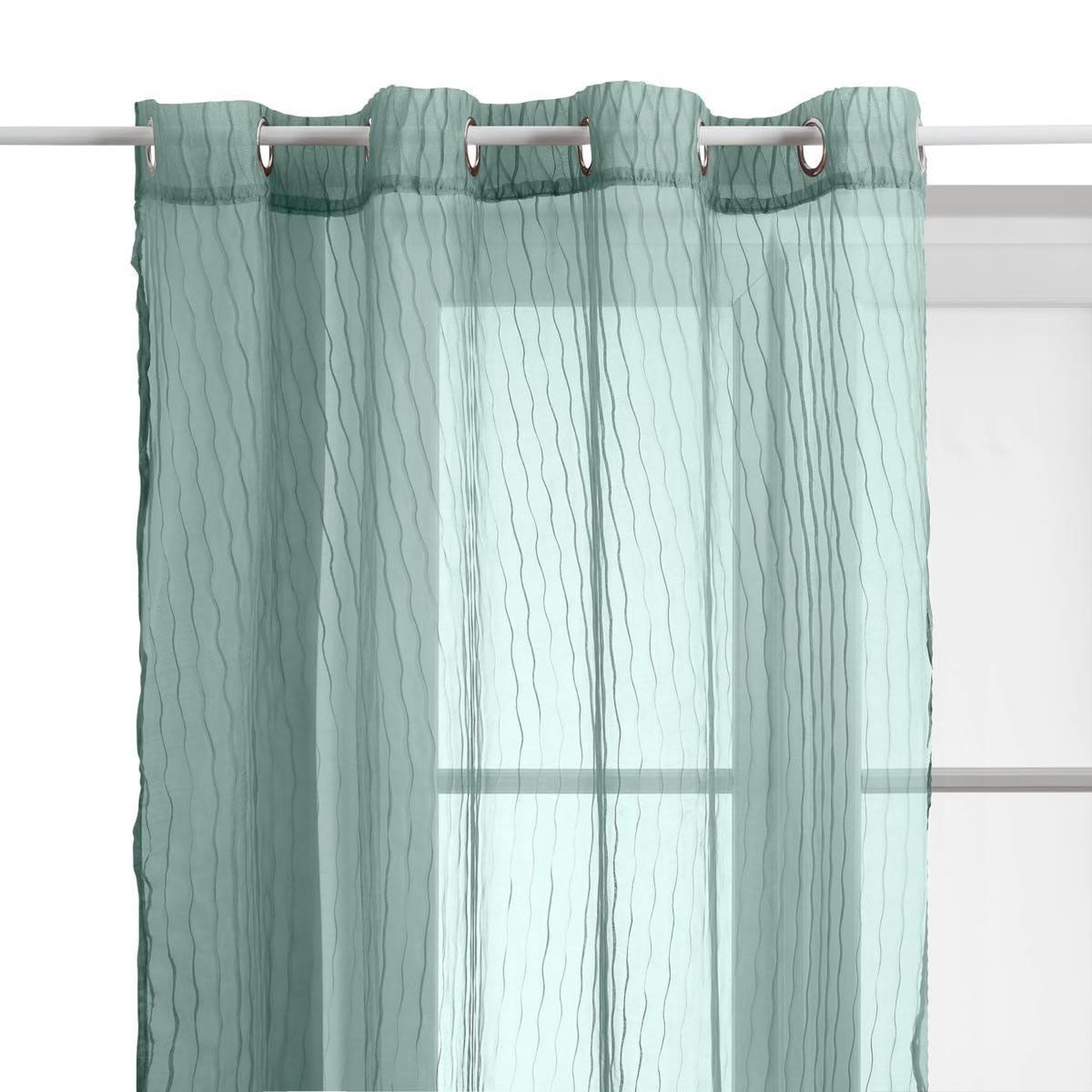 ATMOSPHERA Rideau voilage à œillets  mila  140x240cm vert céladon