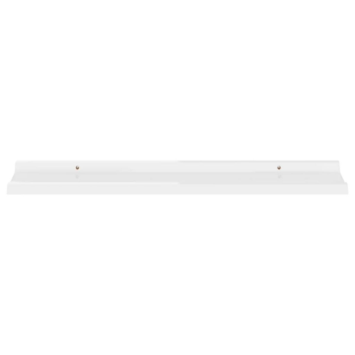 VIDAXL Etageres murales 2 pcs Blanc brillant 80x9x3 cm