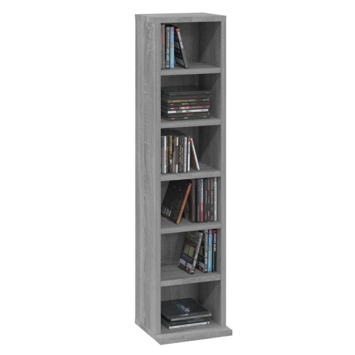 VIDAXL Armoire a CD Sonoma gris 21x20x88 cm Bois d'ingenierie