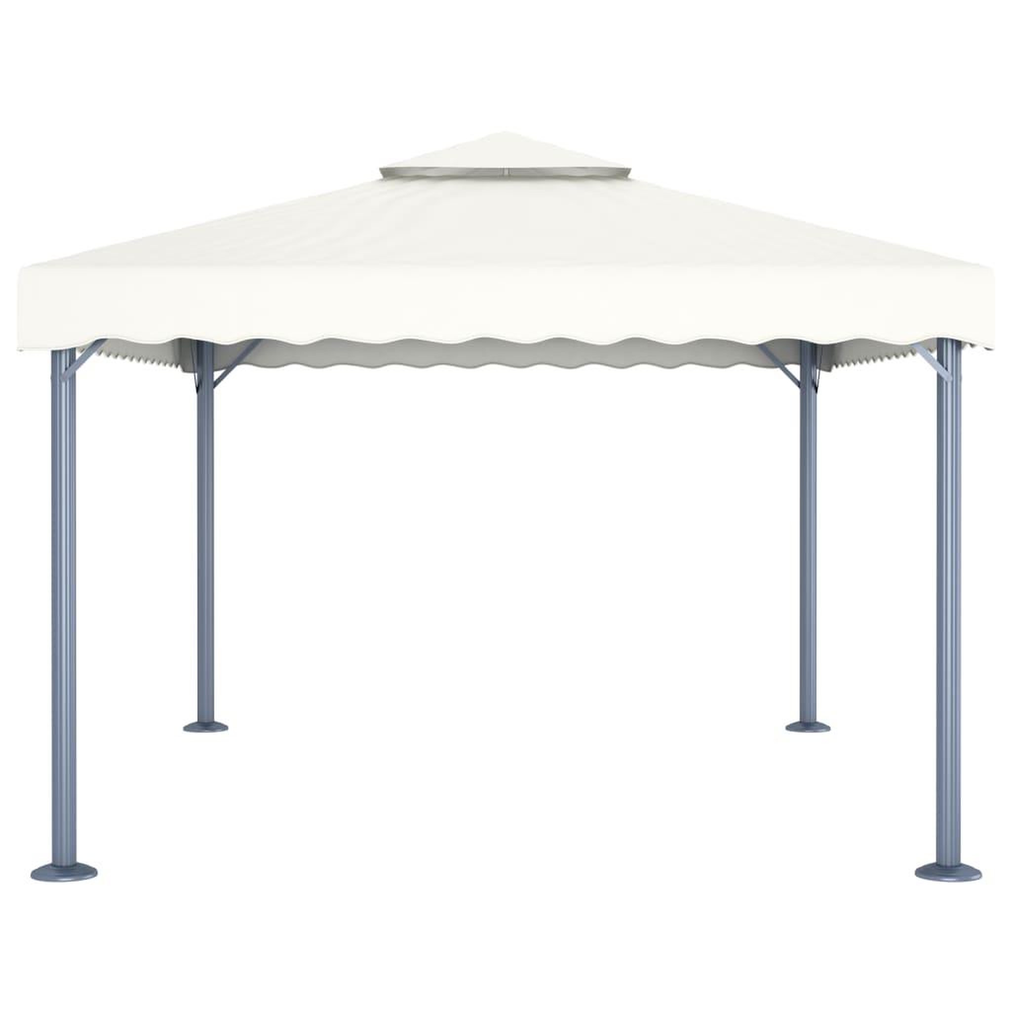 Voir la diapositive 4 : VIDAXL Tonnelle avec guirlande lumineuse a led 4x3 m creme aluminium