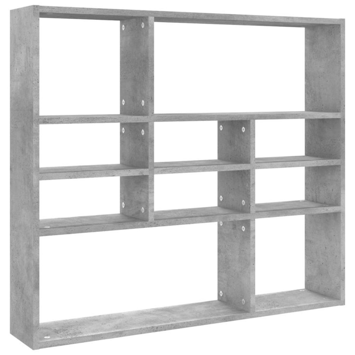 VIDAXL Etagere murale Gris beton 90x16x78 cm Bois d'ingenierie