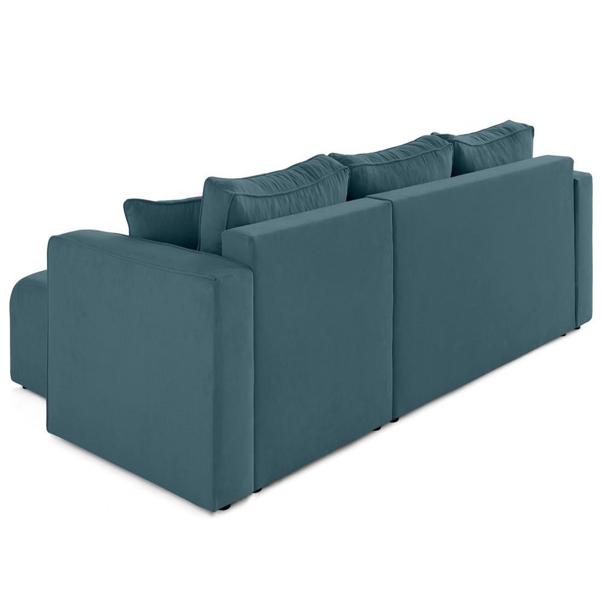 Voir la diapositive 5 : BEST MOBILIER Topaze - canapé d'angle déhoussable réversible 4 places en tissu