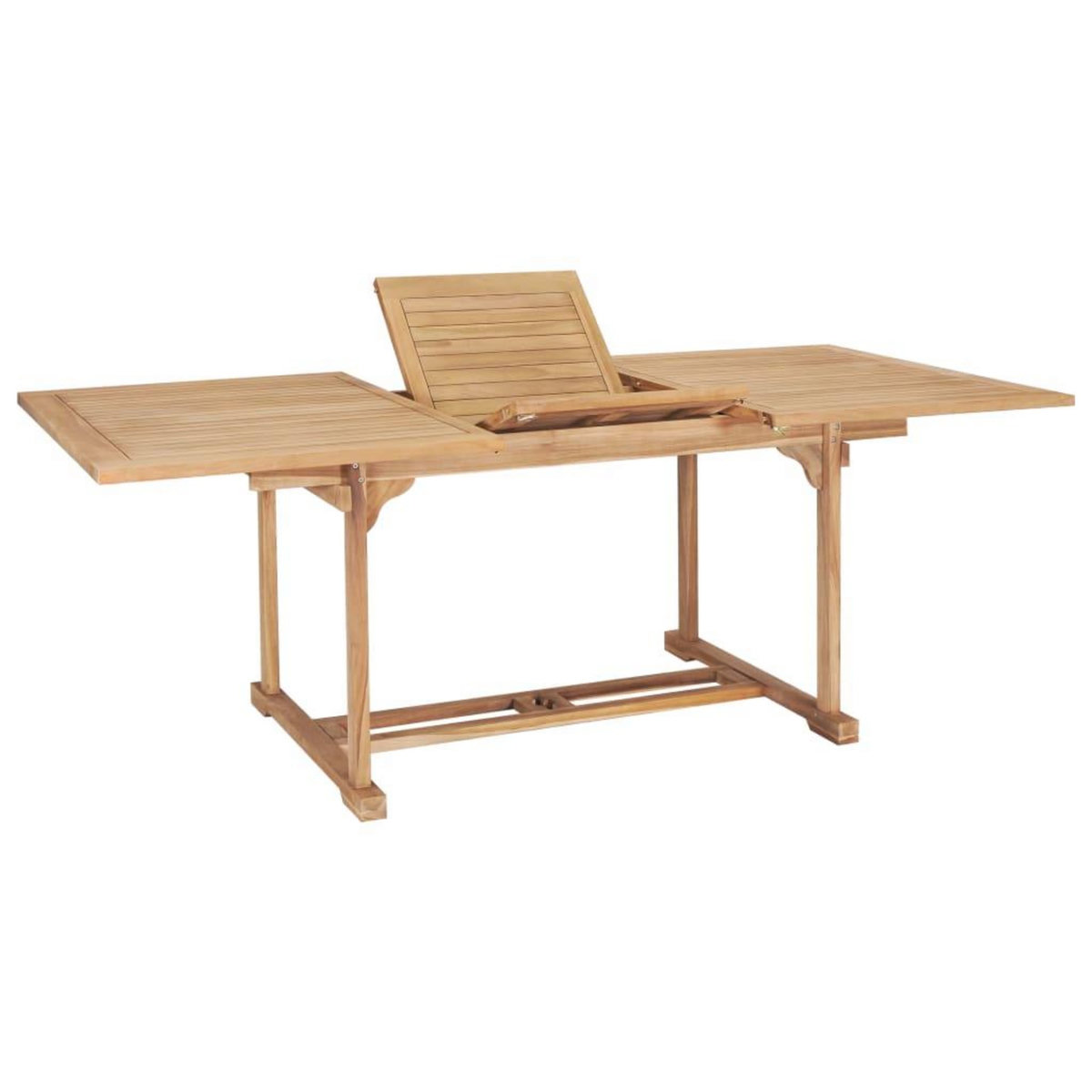 VIDAXL Ensemble a manger d'exterieur 7pcs 150-200x100x75cm Teck massif