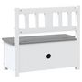 Voir la diapositive 6 : VIDAXL Banc de rangement pour enfants Blanc et gris 60x30x55 cm MDF