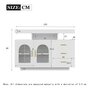 Voir la diapositive 3 : MERAX Buffet 2 porte(s) 3 tiroir(s) - 120 cm blanc led panneau de particules