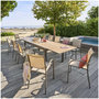 Voir la diapositive 2 : HESPERIDE Table de jardin extensible Piazza en aluminium