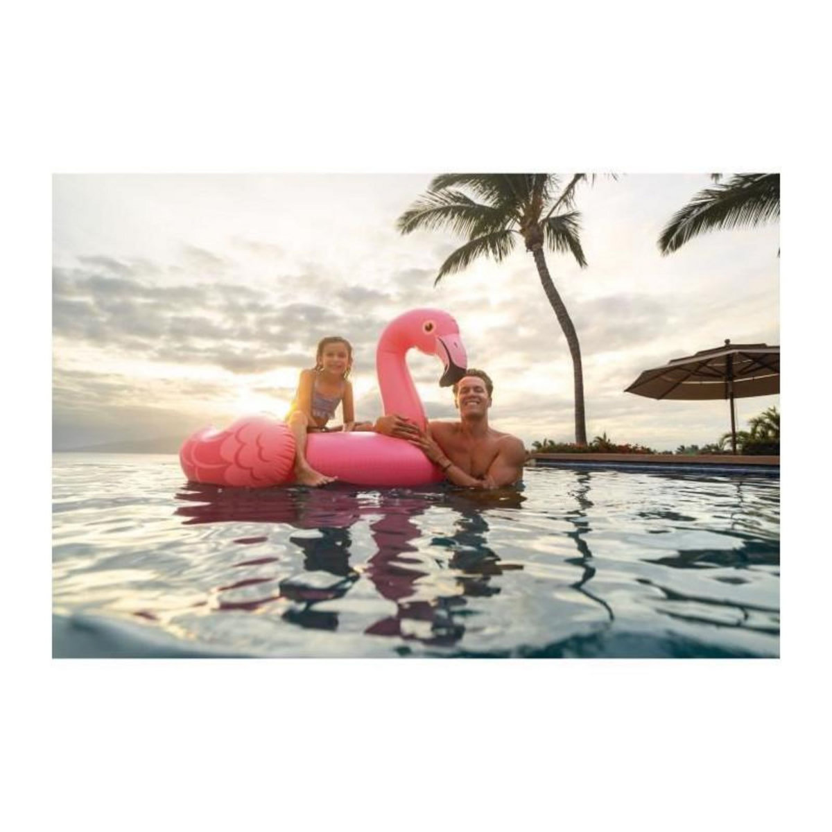 INTEX Flamant Rose Gonflable à Chevaucher 142cm Rose