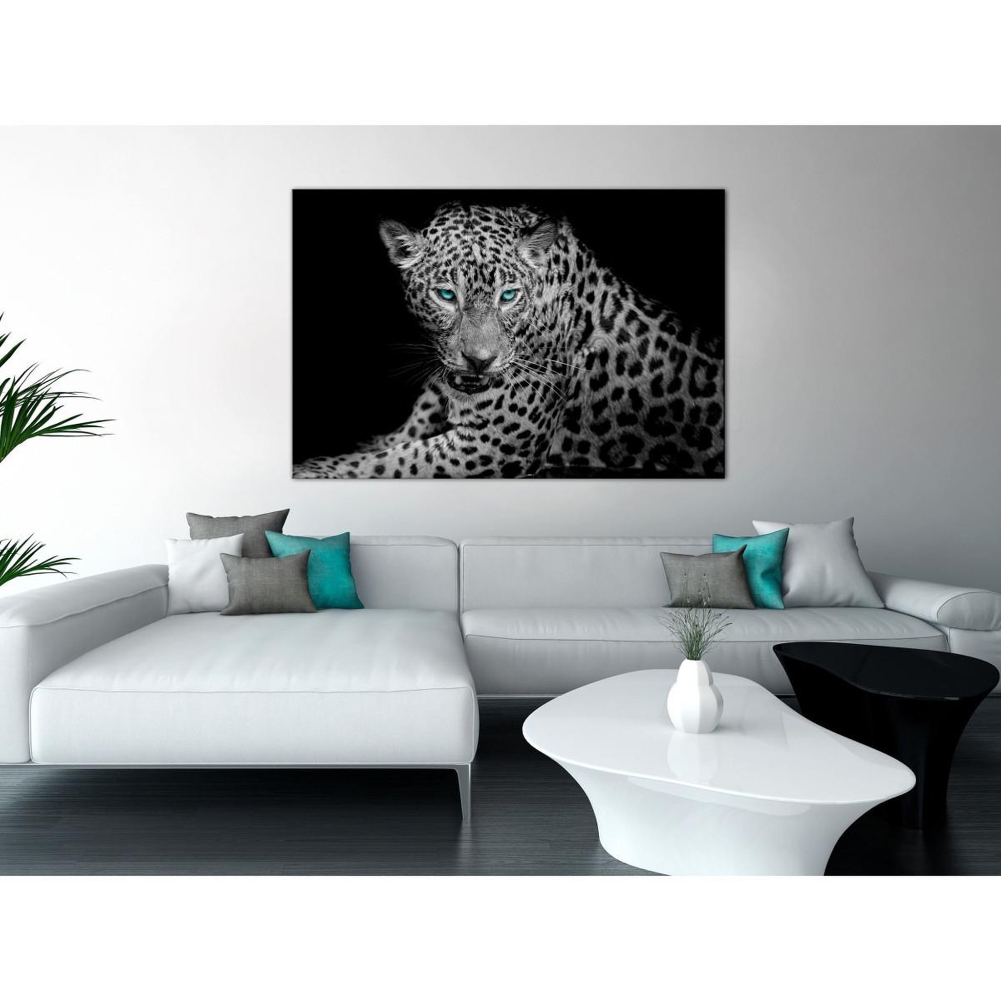 Voir la diapositive 2 : Paris Prix Tableau Imprimé  Leopard Portrait Wide