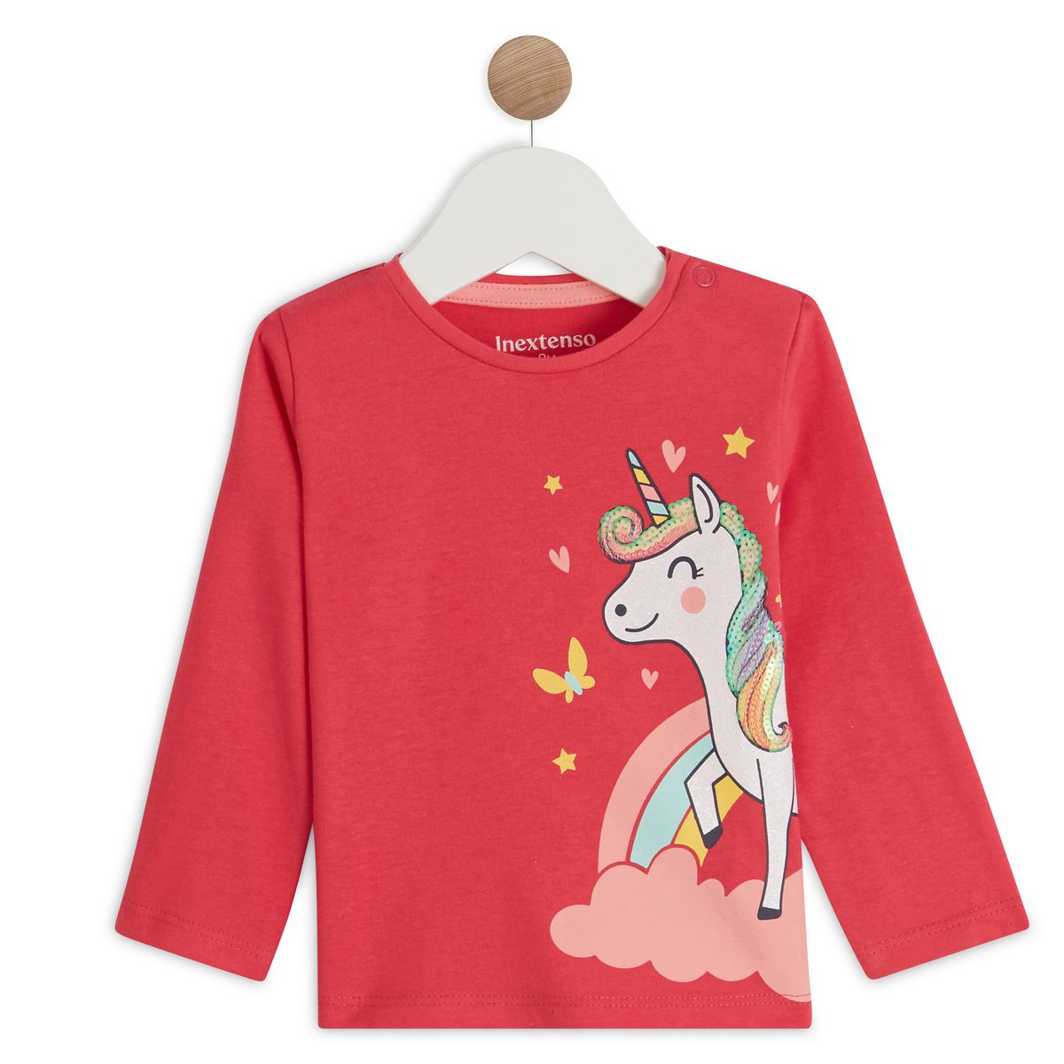 INEXTENSO T-shirt manches longues licorne bébé fille