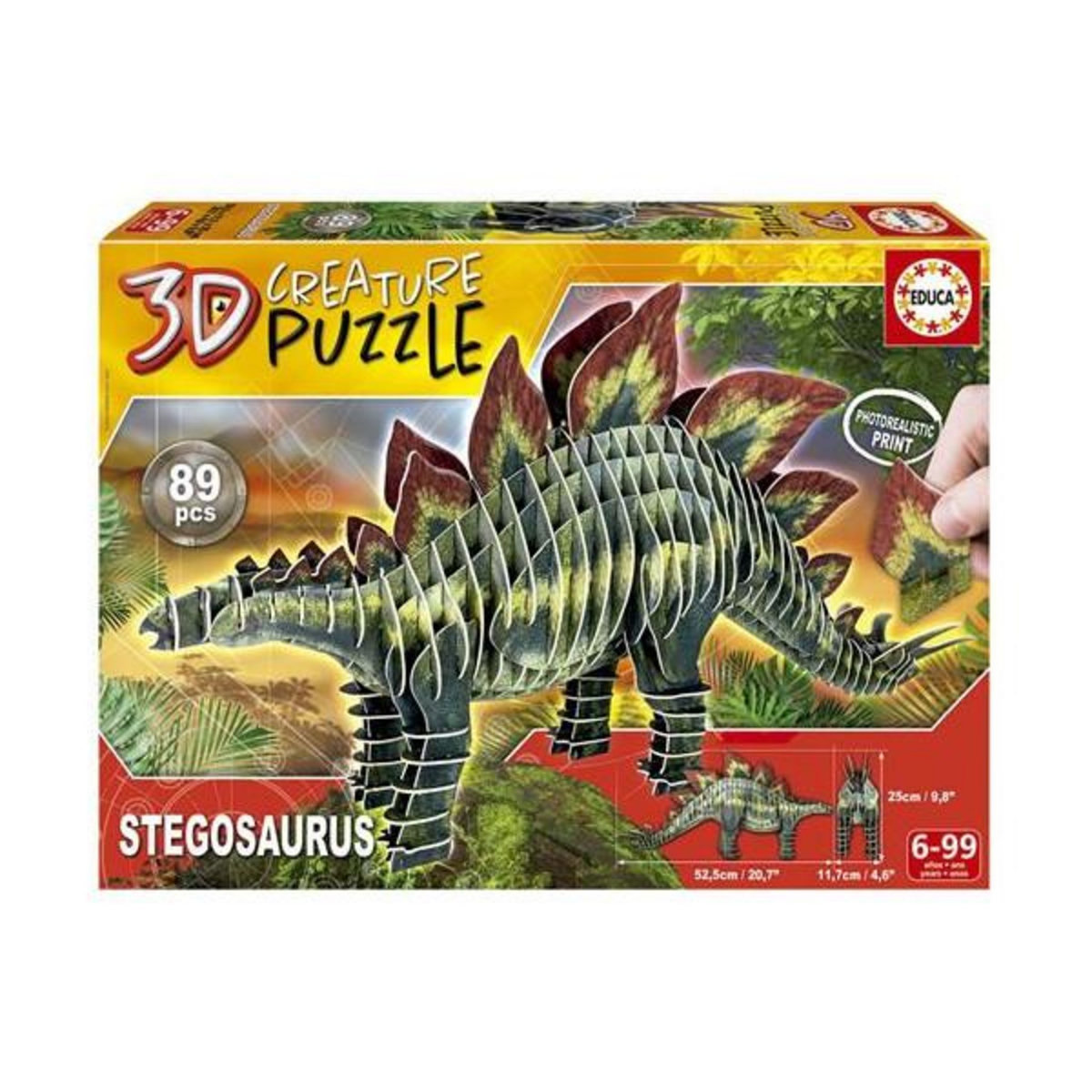 EDUCA Puzzle Educa Stegosaurus 3d Creature