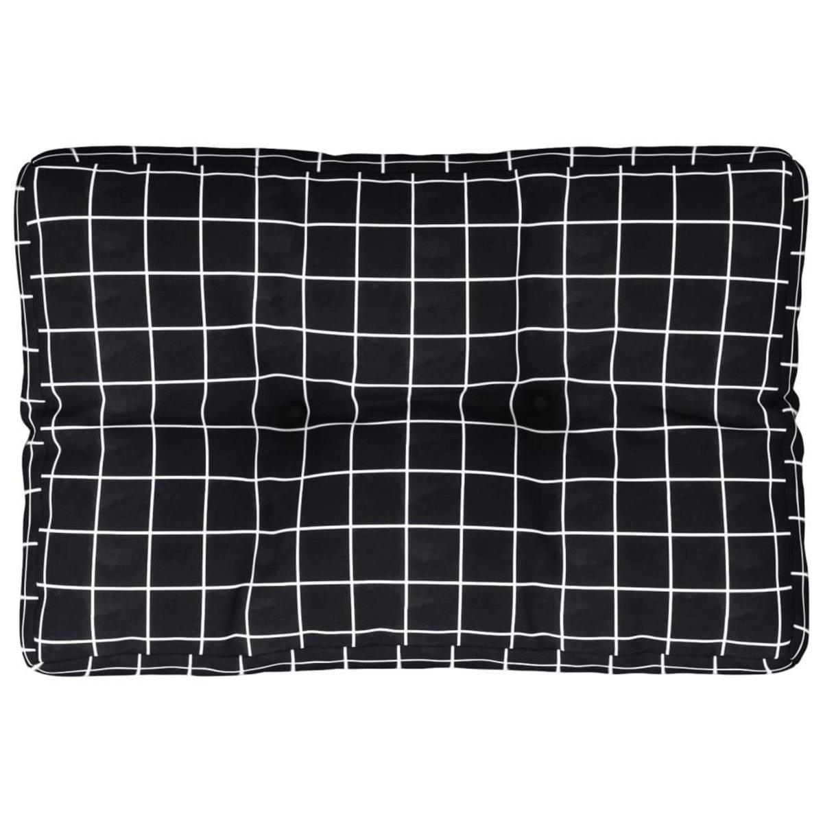 VIDAXL Coussin de palette motif a carreaux noir 60x40x12 cm tissu