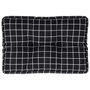 Voir la diapositive 2 : VIDAXL Coussin de palette motif a carreaux noir 60x40x12 cm tissu