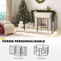 Voir la diapositive 4 : PAWHUT Parc enclos chien modulable pliable 6 panneaux H.80cm porte verrouillable acier époxy noir
