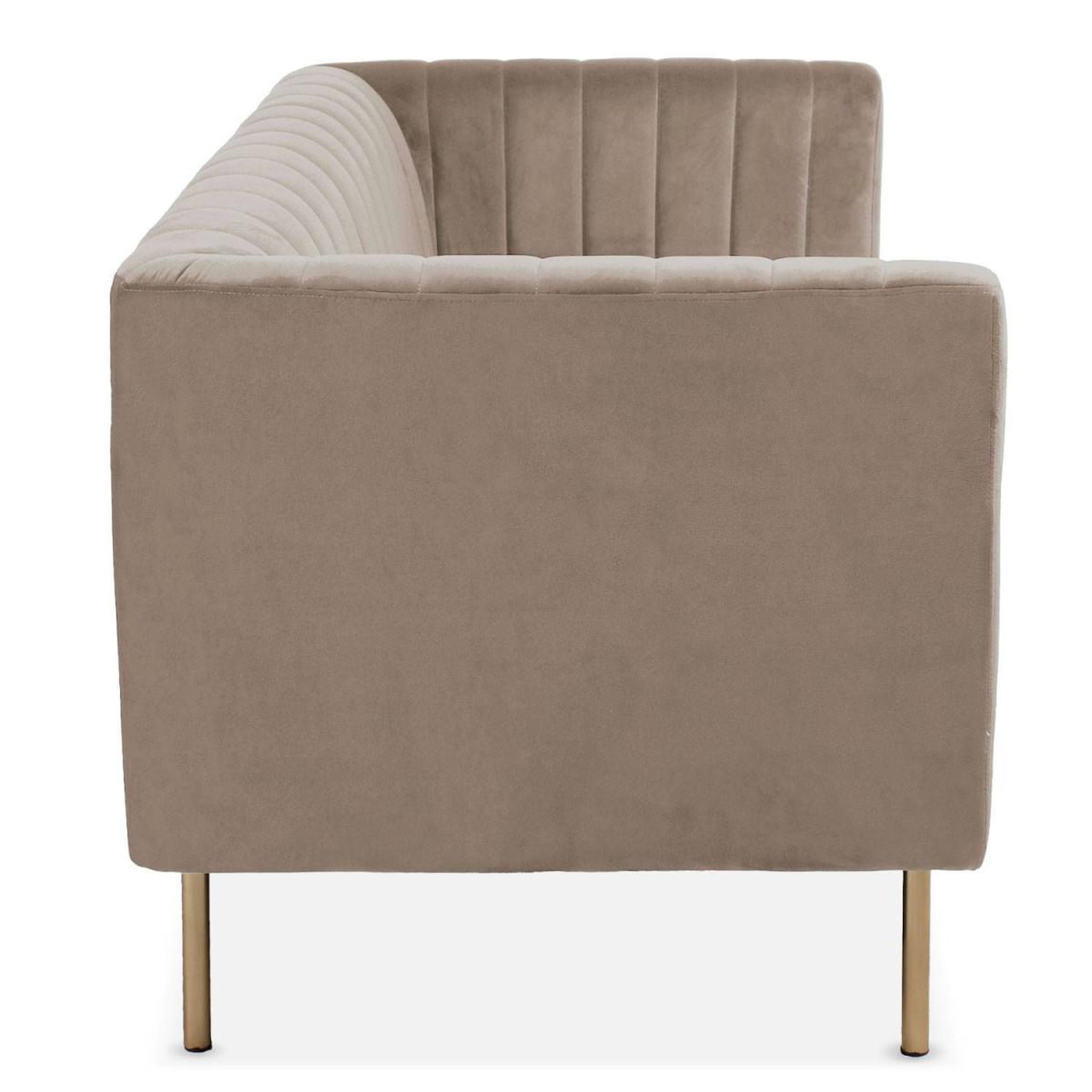 Voir la diapositive 3 : Paris Prix Canapé 2 places velours  taylor  150cm taupe