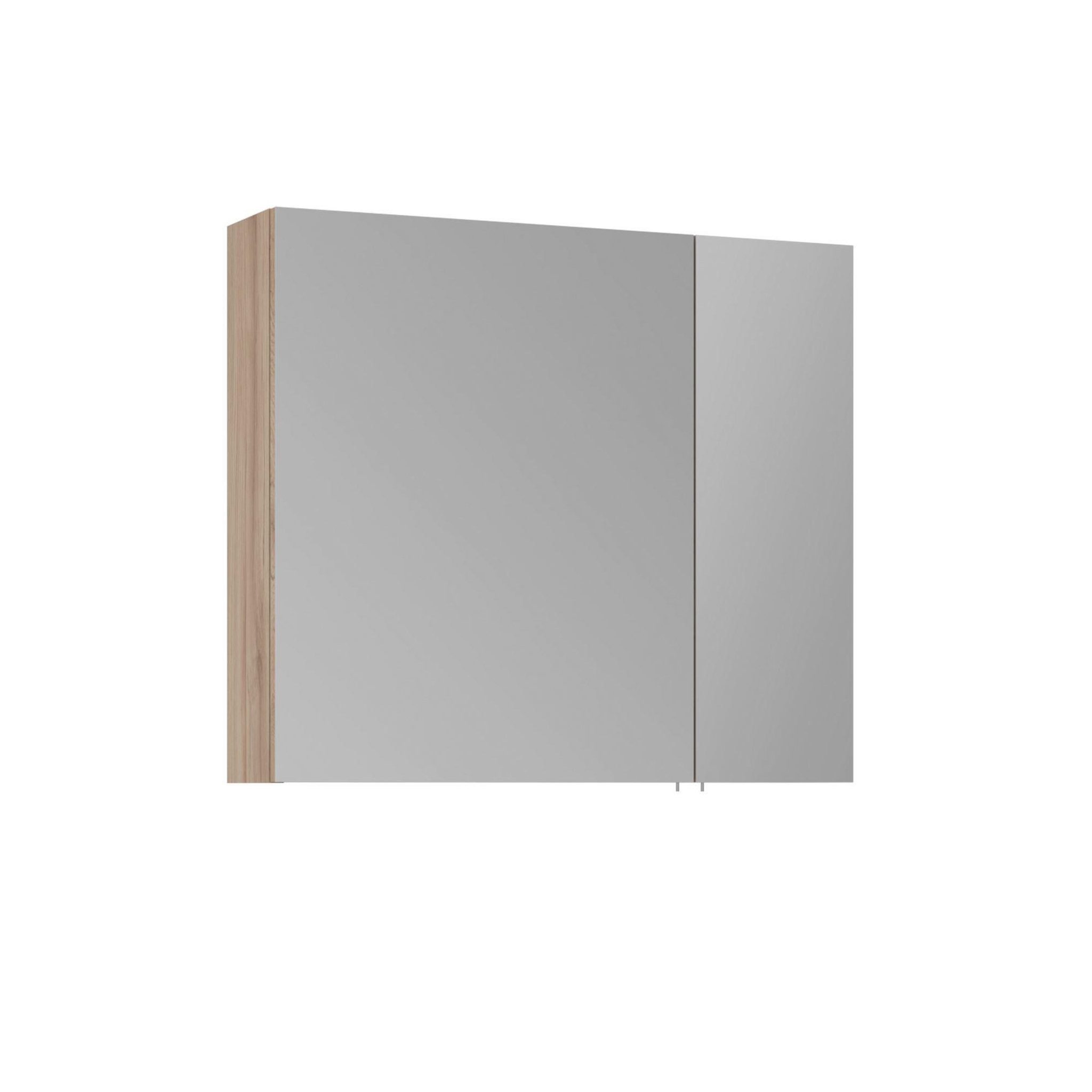 Habitat et Jardin Meuble Salle de Bain avec Miroir  Side 80  - 79 x 16 x 66 cm - Oak