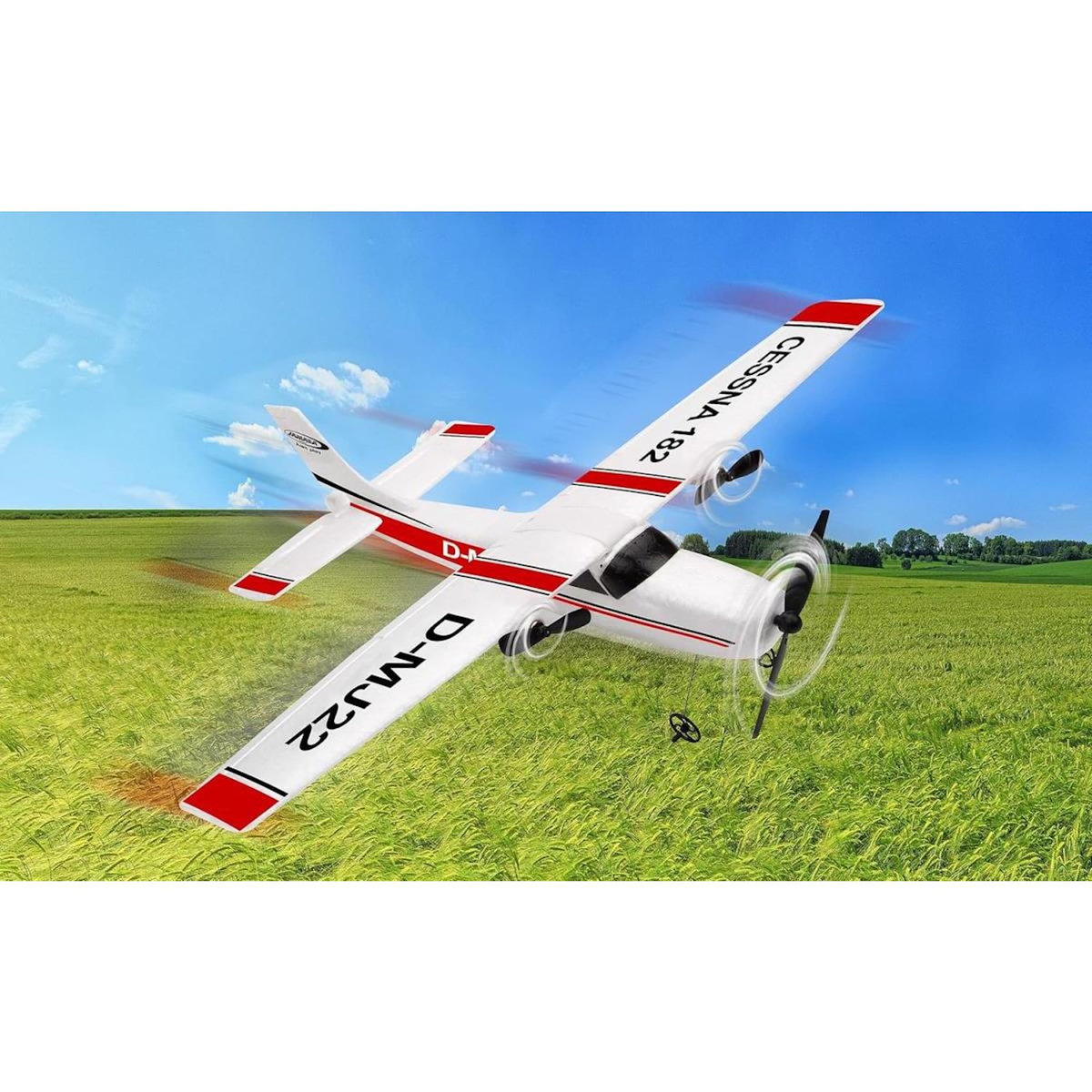 Jamara Voiture télécommandée Cessna 182 Avion 2,4GHz Gyro 2CH