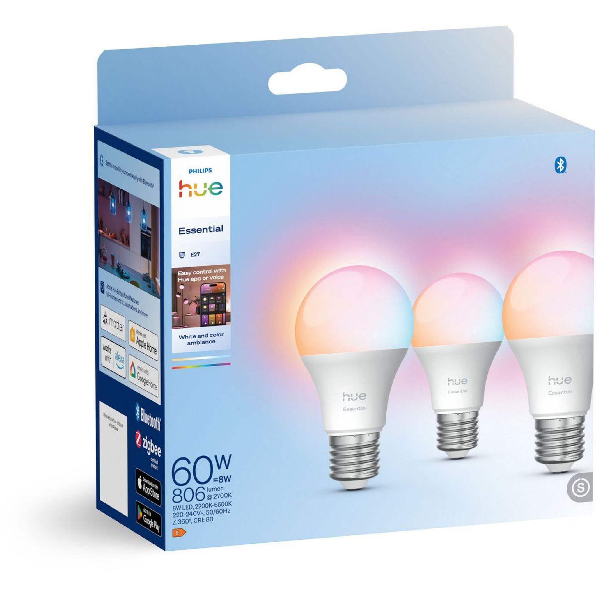 PHILIPS HUE Pack Essential- 3/E27 White&Color Ambiance