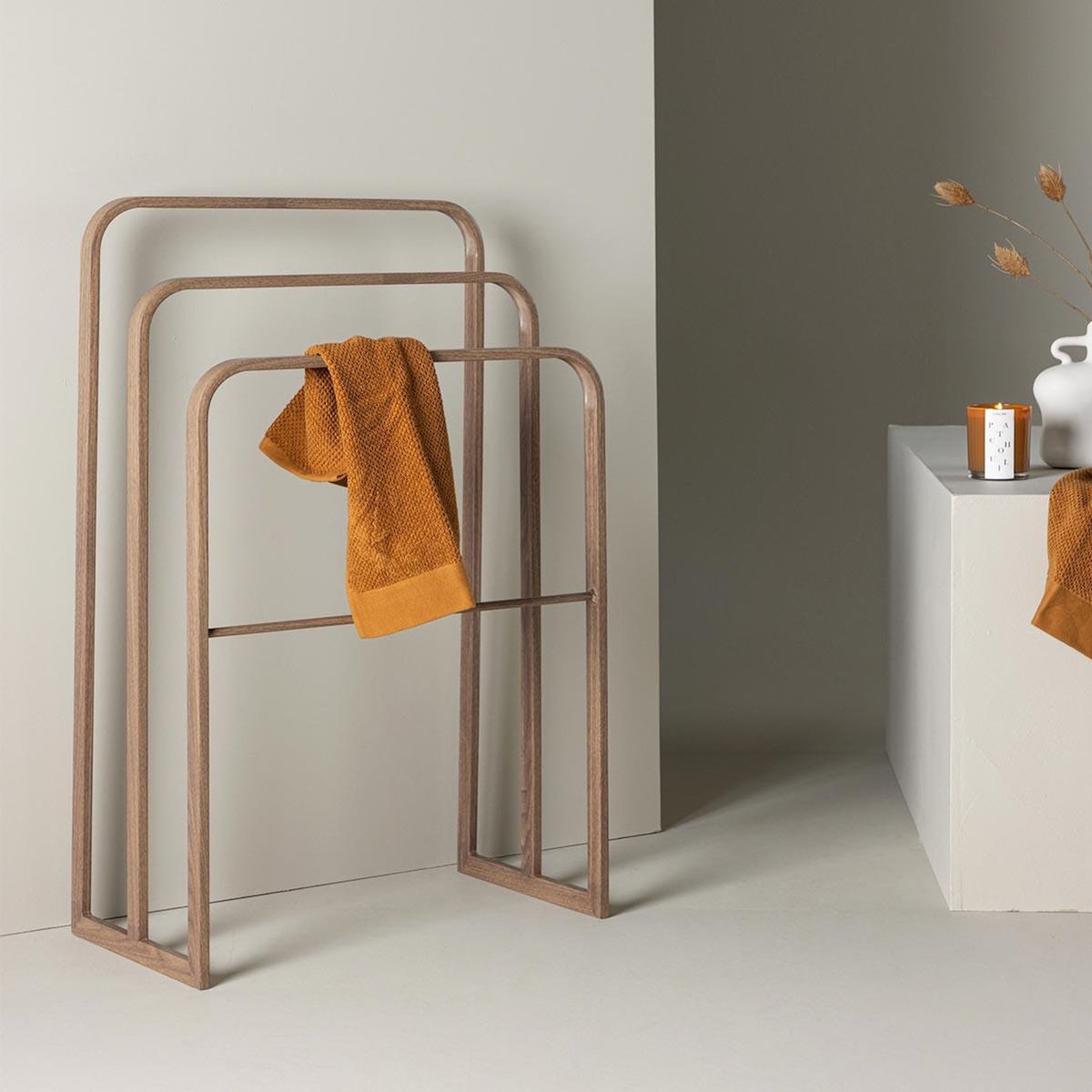 Paris Prix Porte-Serviettes 3 Arceaux  Drammen  76cm Marron