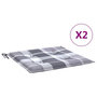 Voir la diapositive 2 : VIDAXL Coussins de chaise de jardin lot de 2 carreaux gris 40x40x3 cm