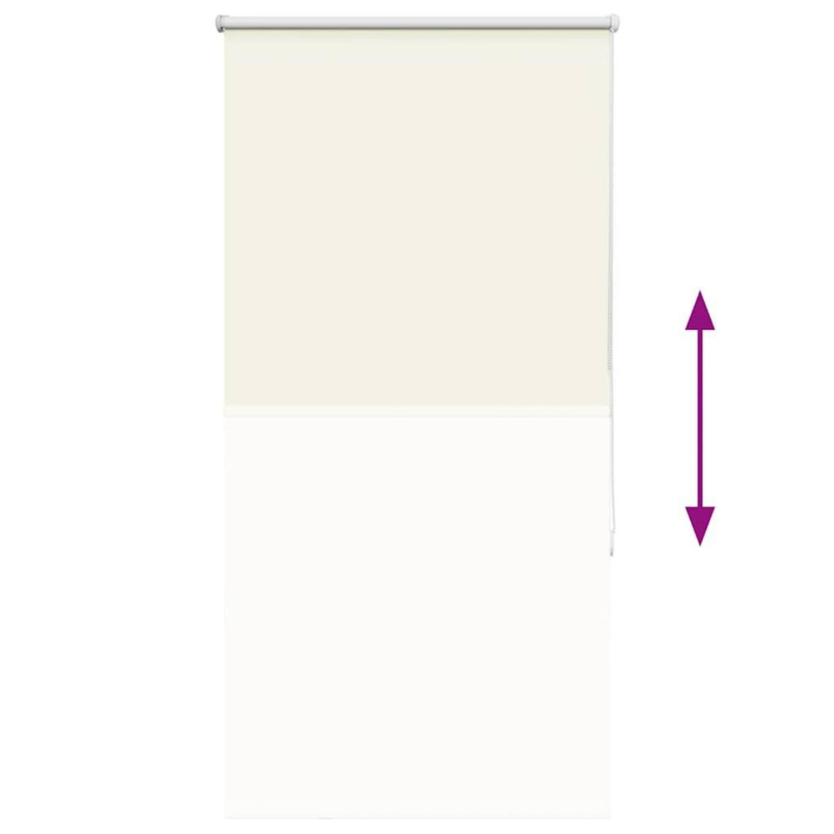 VIDAXL Store enrouleur occultant blanc casse 70x130cm largeur du tissu