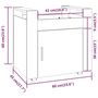 Voir la diapositive 6 : VIDAXL Chariot de bureau Blanc 60x45x60 cm Bois d'ingenierie