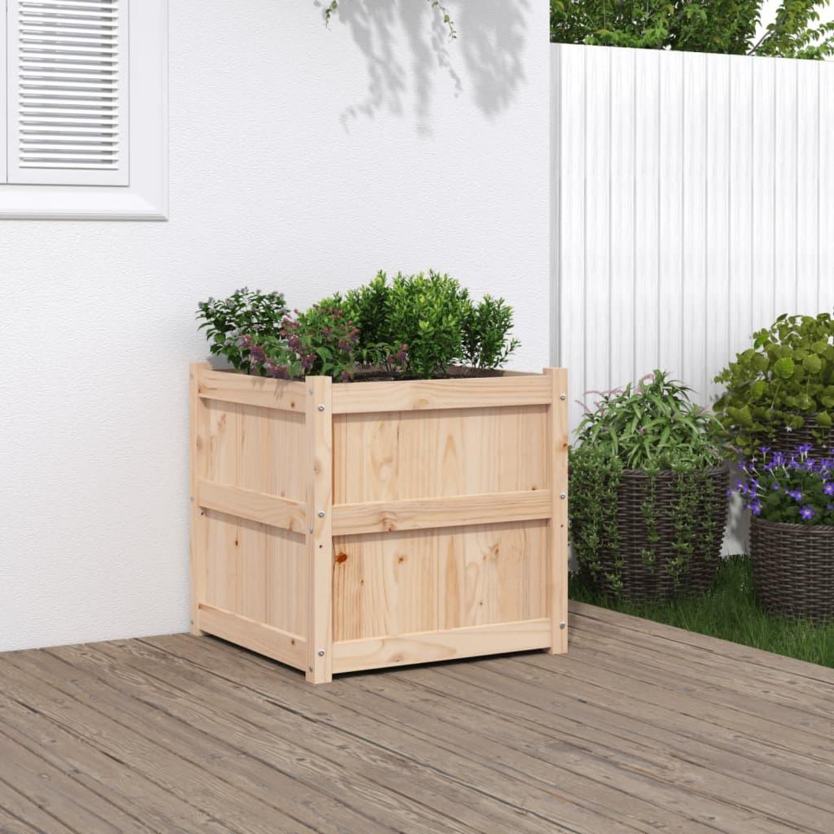 VIDAXL Jardiniere d'exterieur 60x60x60 cm bois de pin massif