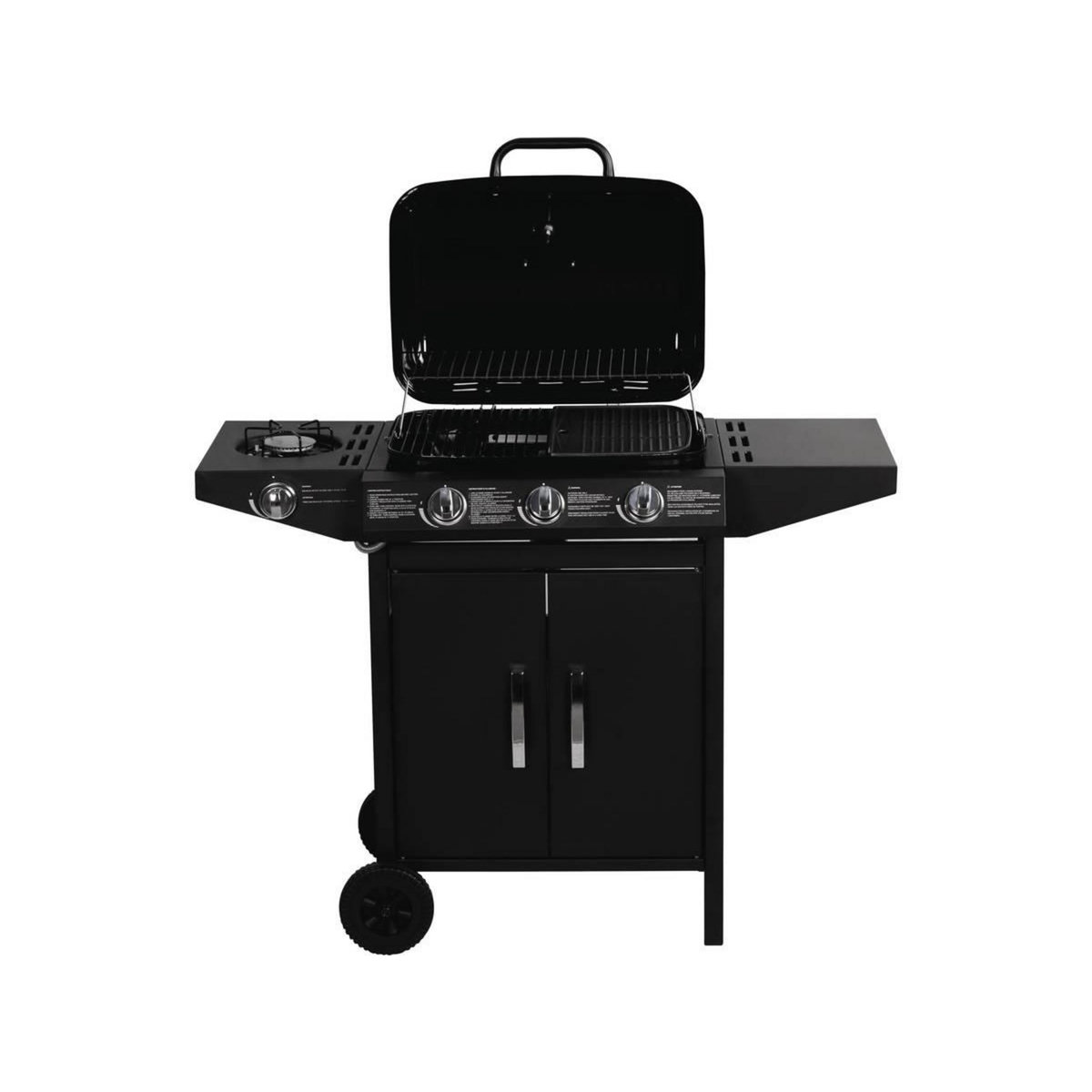 Habitat et Jardin Barbecue gaz  Festa 4  - 4 brûleurs dont 1 latéral - 10.5kW - Noir