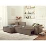 Voir la diapositive 3 : BEST MOBILIER Dellia - canapé d'angle réversible convertible - avec coffre - en velours côtelé - 4 places