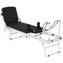 Voir la diapositive 1 : HOMCOM Machine reformer pilates pliable système hybride 4 ressorts acier blanc