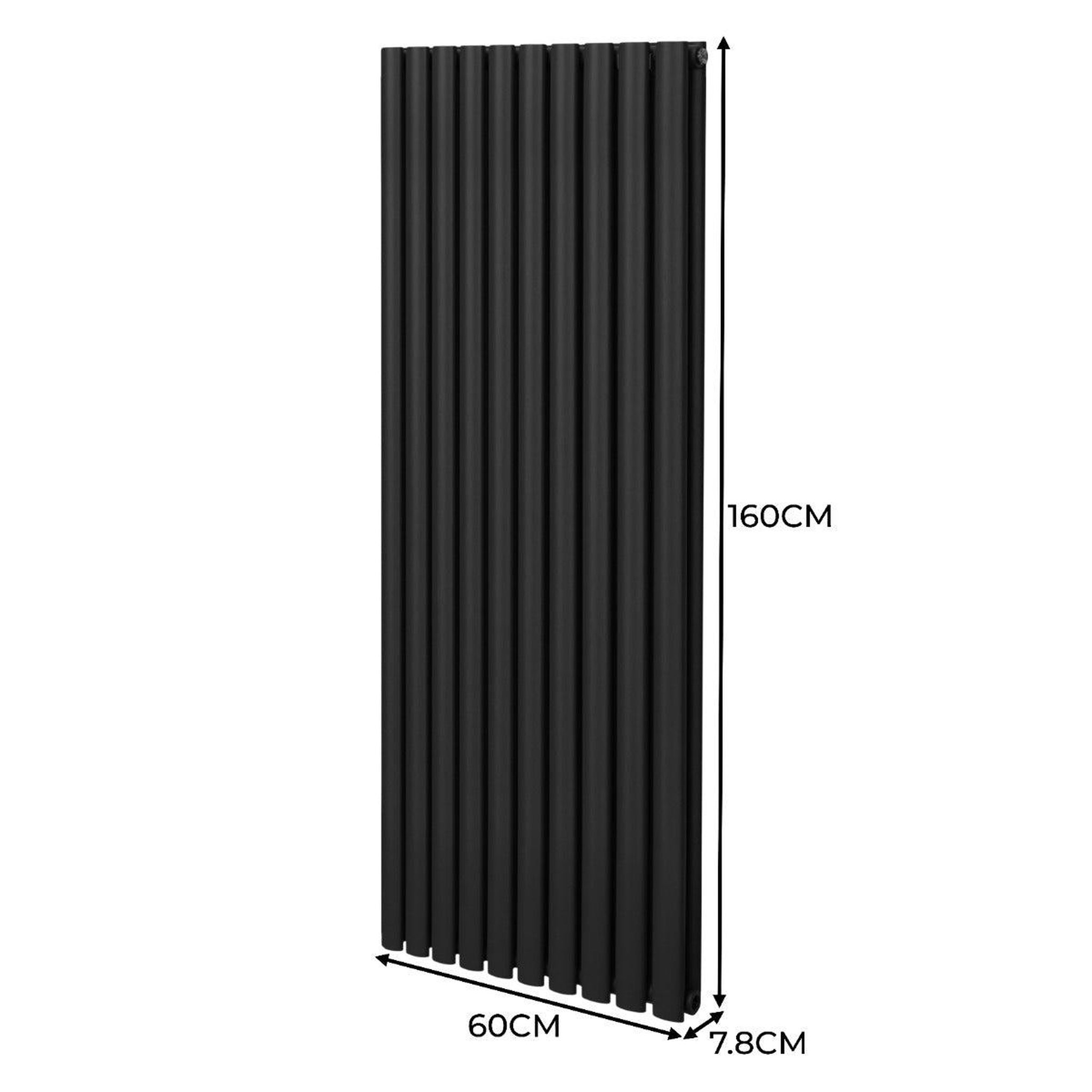 Voir la diapositive 5 : MONSTERSHOP Radiateur à colonnes ovales & robinet, 2 panneaux - 1600 x 600 mm