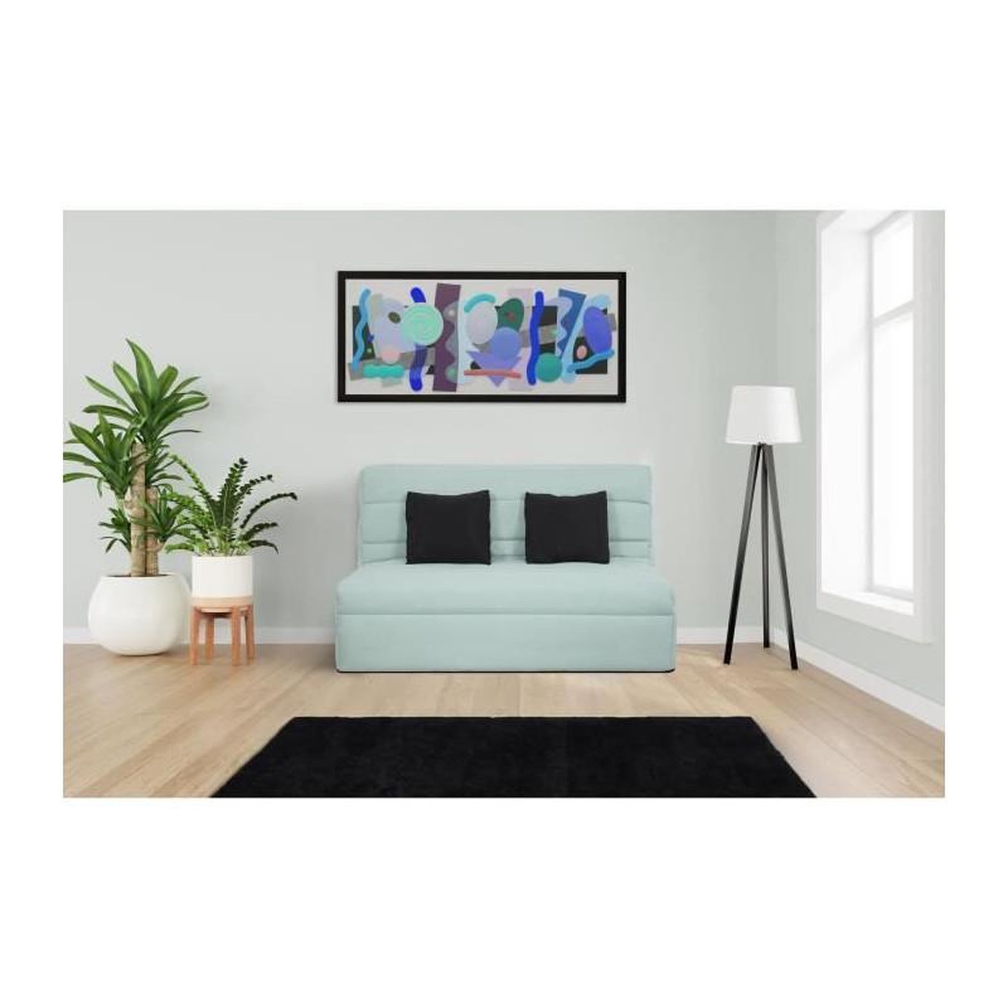 Voir la diapositive 2 : DUNLOPILLO DUNLOPILLO Banquette BZ 2 places - Vert - ReVEUR