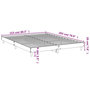 Voir la diapositive 6 : VIDAXL Cadre de lit sans matelas chene fume 150x200 cm bois ingenierie