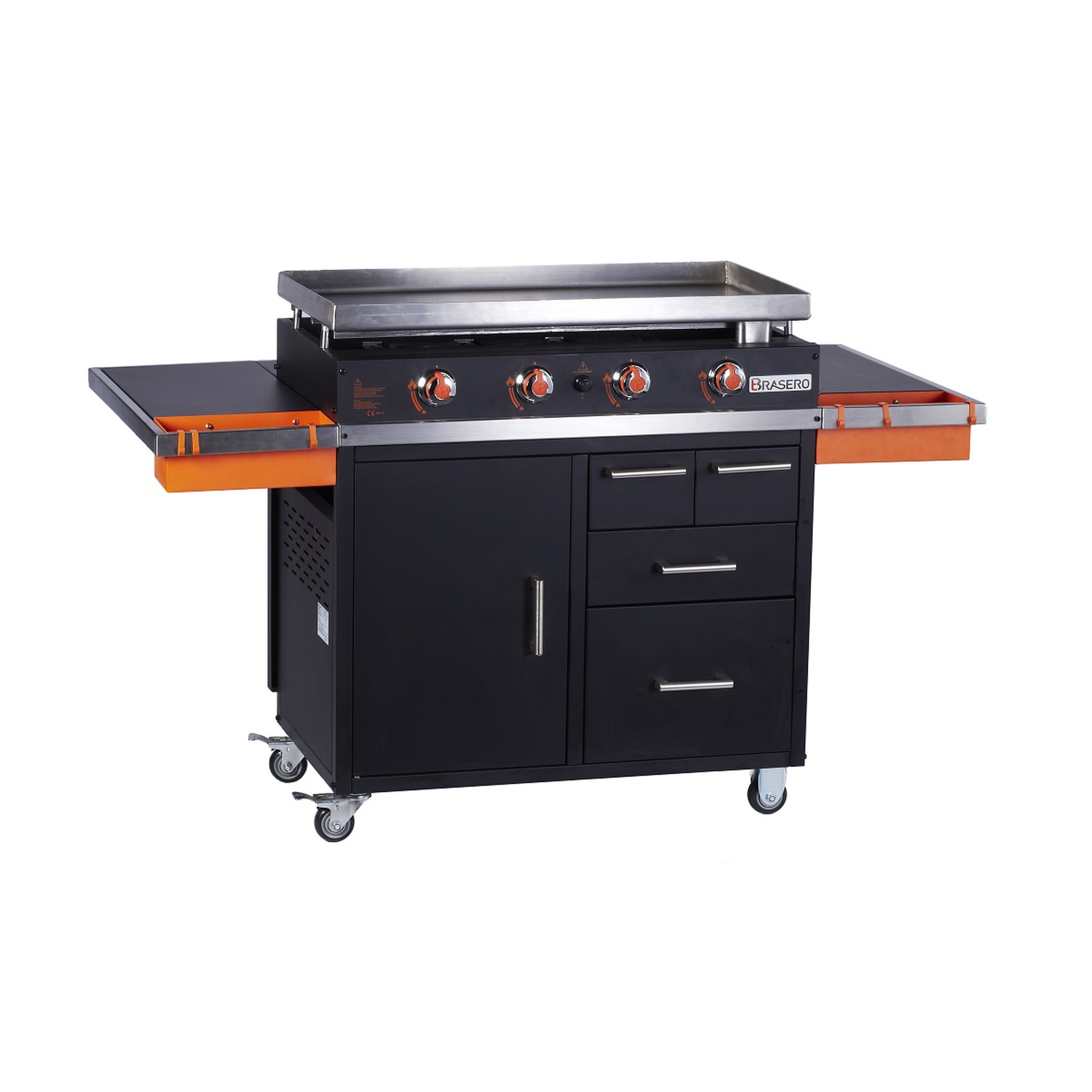 Voir la diapositive 2 : BRASERO Cusine d'extérieur plancha gaz 4 brûleurs BENITA