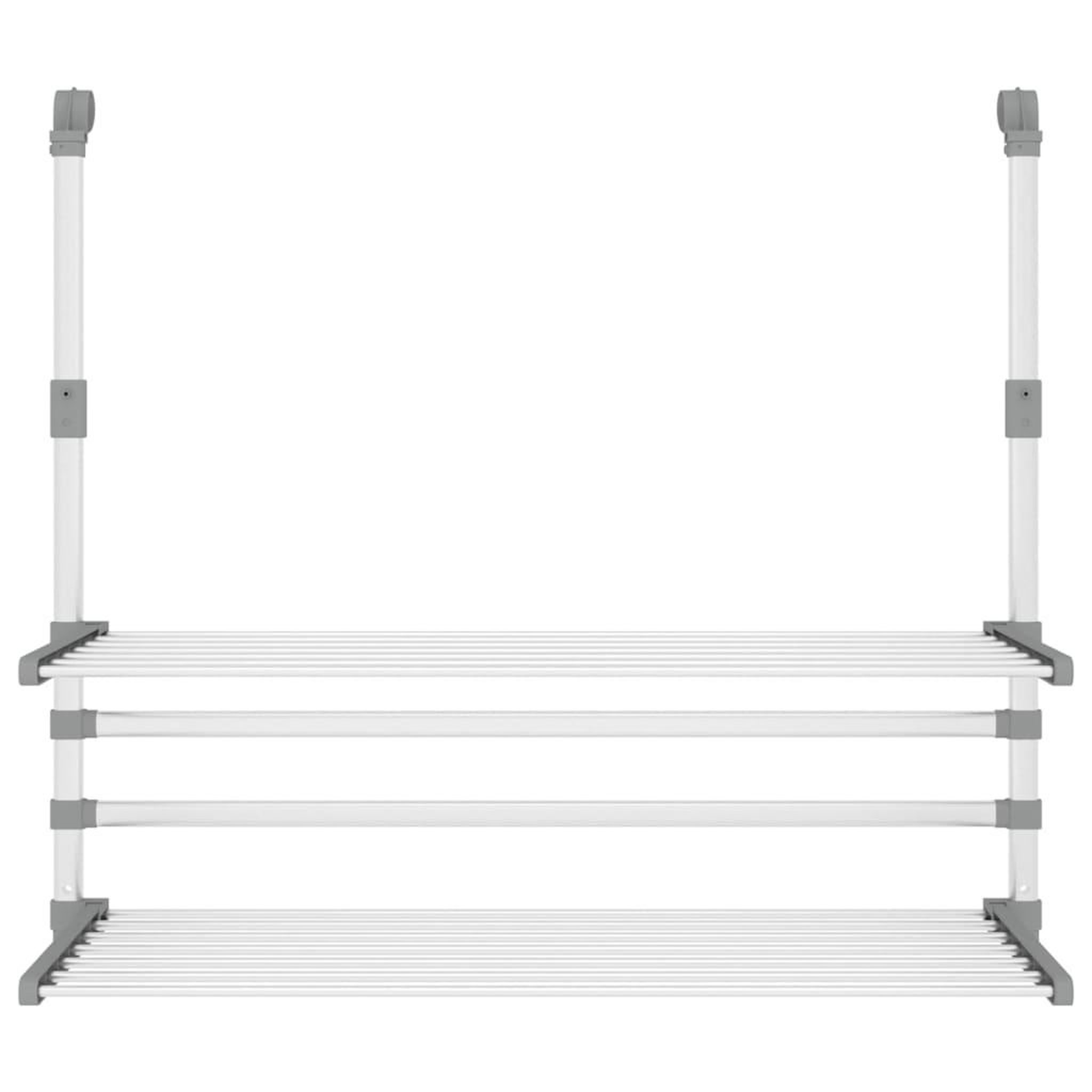 Voir la diapositive 3 : VIDAXL Sechoir a linge pour balcon 89x25x(60-95) cm aluminium