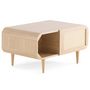 Voir la diapositive 3 : BEST MOBILIER Mathilde - table basse - effet bois et cannage - 1 niche - 100 cm