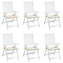 Voir la diapositive 4 : VIDAXL Coussins de chaise jardin lot de 6 creme 40x40x3cm tissu oxford