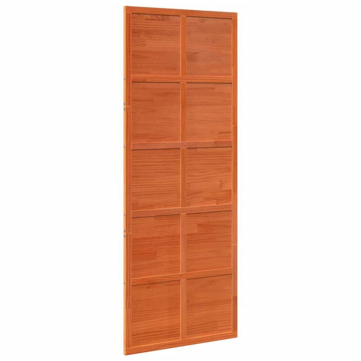 VIDAXL Porte de grange marron cire 80x208 cm bois massif de pin