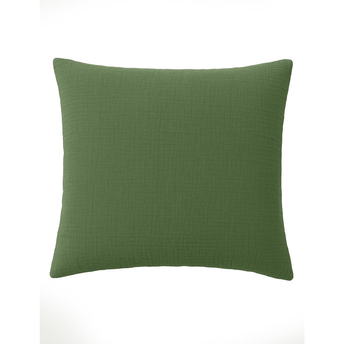 BATON ROUGE Taie d'oreiller 100% gaze de coton lavé vert cèdre