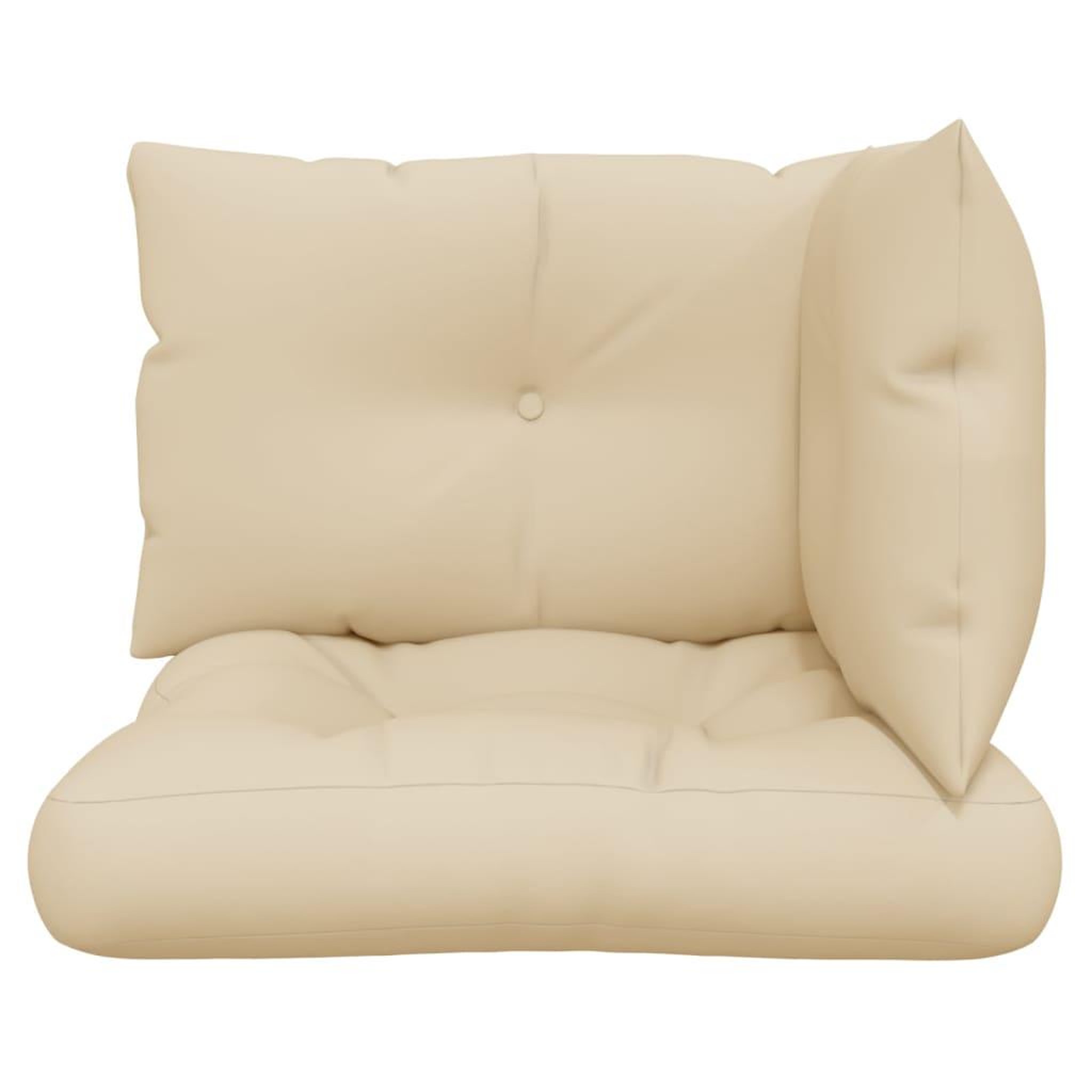 Voir la diapositive 4 : VIDAXL Coussins de palette lot de 3 beige tissu